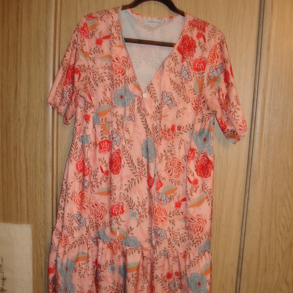 MISSLOOK FLOWER PRINT DRESS SIZE XL